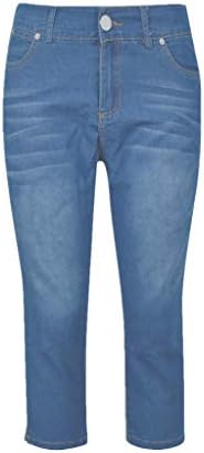 Calça feminina de honprad para trabalho de trabalho casual xxl womens jean calça comprimento jeans de jeans de cintura de cintura