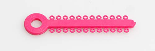 OC Ortodontia Ligature Tie Neon Pink 42 Stick Pack