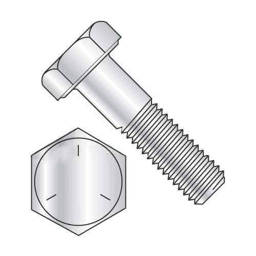 Newport prendedores parafusos hexáticos, grau 5 banhados a zinco, 1 1/8 -7 x 8 fabricado nos EUA, thread parcialmente