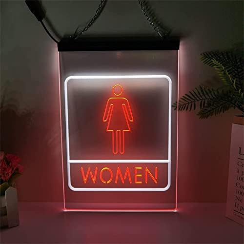 DVTEL Mulheres banheiro sinal de néon LED Modelagem de letras luminosas leves Signboard Painel de acrílico Neon Decorative Light