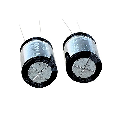 Poilee 1000UF 35V Capacitor 13x21mm ± 20% Capacitores eletrolíticos de alumínio 105 C