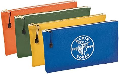 Klein Tools 5141 bolsa de ferramentas com zíper, bolsa de zíper de lona, ​​bolsa de ferramentas, bolsa de ferramentas,