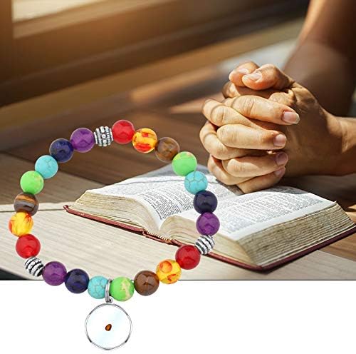 Pulseira de semente de mostarda wsnang 7 chakra contas de joalheria elástica Bracelet Jóias Religiosas Inspirador Cristão Presente