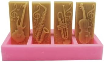 Redxin Musical Instruments Silicone Soap Mold Candle