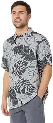 Quiksilver Men's Under Canopy Button Up Floral Collowed Shirt