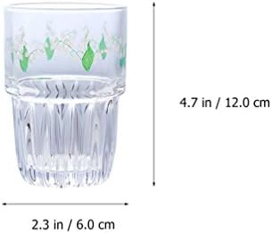 Xícara de café doitool, 2pcs bebendo xícara de xícara transparente xícara de café suco de suco de copo de cozinha de cozinha