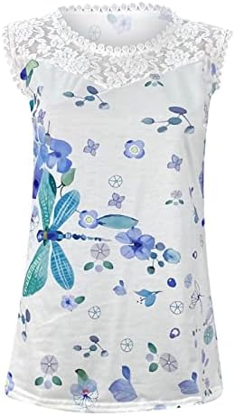 Miashui 100 % de algodão Camisole Moda feminina Summer Summer Mleesele Top Floral Prip Crew Pesh Lace Trim casual casual