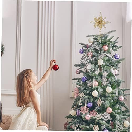 Bestoyard árvore de Natal Top estrela Natividade Ornamentos de natividade decoração de natividade Glitter Treetop Metal Metal