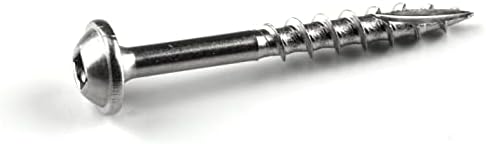 KREG SML-C150S5-100 parafusos de orifício de aço inoxidável, 11/2 polegadas, 8 linhas grossas, cabeça maxi-loc