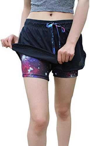 Malha ativa 2 em 1 da Caterto feminina shorts esportivos