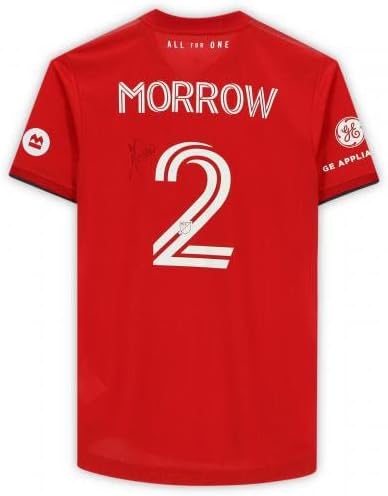 Justin Morrow Toronto FC Used 2 camisa vermelha da temporada de 2020 MLS - Jerseys de partida autografada de futebol