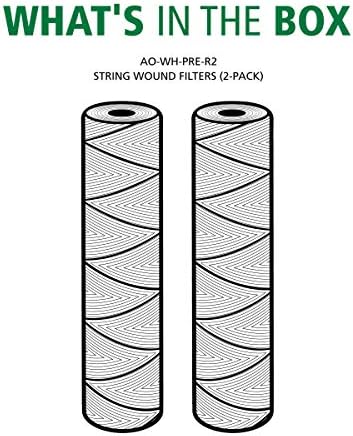 AO Smith 2,5 x10 35 Micron Sediment Water Filter Cartuction - 2 pacote - para sistemas de filtragem de casa inteira - Ao