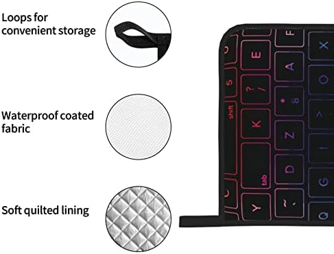 Geek Rainbow teclado resistente ao calor Mitts e suportes de maconha