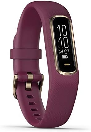 Garmin VivoSmart 4, Tracker de Atividade e Fitness com Pulse Ox e Monitor de freqüência cardíaca, ouro com faixa de bagas