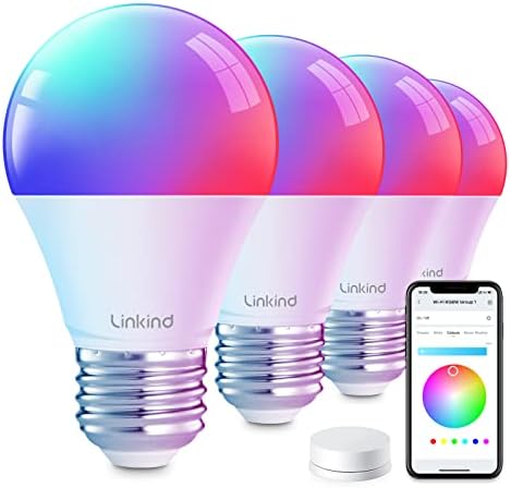 Lâmpadas inteligentes de linkind, lâmpadas inteligentes que funcionam com a Alexa e o Google Home, lâmpadas LED de lâmpadas alterações
