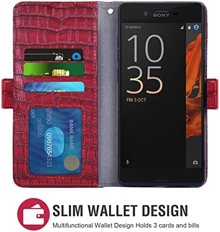 ASUWISH compatível com a caixa da carteira Sony Xperia XZ com protetor de tela de vidro temperado e acessórios de células