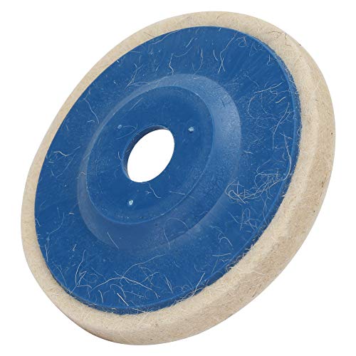 Roda de polimento de lã, roda de polimento de lã, 3pcs de 4 polegadas ângulo roda de lã Felcia roda para pedra de cerâmica de vidro,