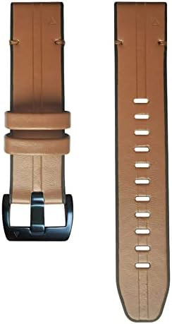 Reyda 22mm Fit Quick Fit Leather Silicone Band Compatível com Garmin Fenix ​​7/6/6 Pro/5/5 Plus, banda de relógio respirável