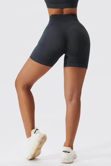 Turbofit Workout Shorts para mulheres com cintura alta de ioga de ginástica de ginástica de ginástica