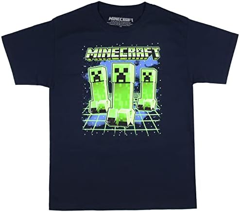 T-shirt da Marinha de Tree Creepers Games de Minecraft Boy