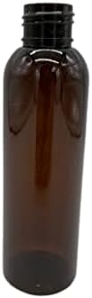 Garrafas de plástico de 4 oz âmbar cosmo -12 pacote de garrafa vazia recarregável - bpa livre - óleos essenciais - aromaterapia