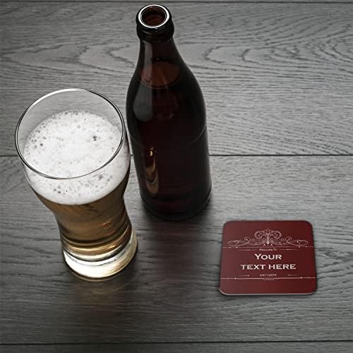 Pacote personalizado de tapetes de cerveja de 24 - Coasterizações de papelão reciclável absorvente 3,74 x 3,74 x 0,04 polegadas