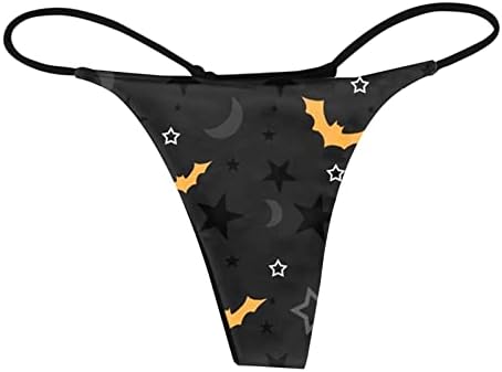 Tanga de cordas G de Halloween para mulheres desenho animado de aranha baixa calcinha de roupa de baixo contínua sem mostrar