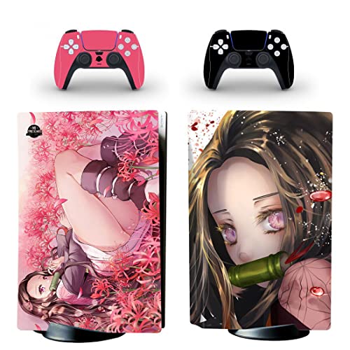 Para PS4 Normal - Anime Demon Kimetsu Slayer e NO Yaiba Tanjiro Nezuko Zenitsu Akaza Rengoku Inosuke PS4 ou PS5 Skin Stick