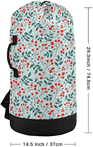 Flores de lavanderia mochila de lavanderia pesada com alças e alças de ombro Viagem Bolsa de roupa com tração de