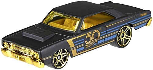 Novo 1:64 Hot Wheels 50th Anniversary Black & Gold Collection - Shaker Bone, Twin Mill, Rodger Dodger, Dodge Dart, Impala e Ford