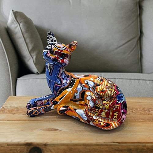 Colecionáveis ​​Decorações de casa, esculturas, Modern Kitten Statue Sculpture Decoration Cat Figure for Living Room