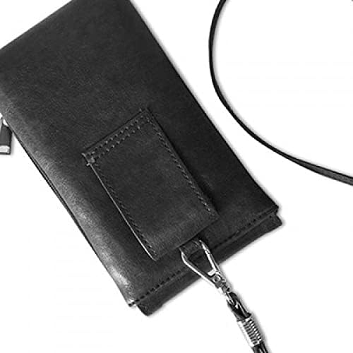 Bolsa de correta de telefonia para placa de flor de mão pendurada bolsa móvel bolso preto