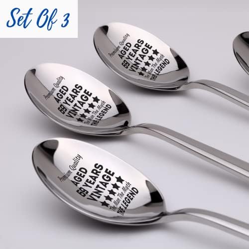 Vintage 69 anos Man Brother 69º aniversário nascido em 1952 1953 8 ICNH Coffee Spoon | Conjunto de 3 colher de sobremesa