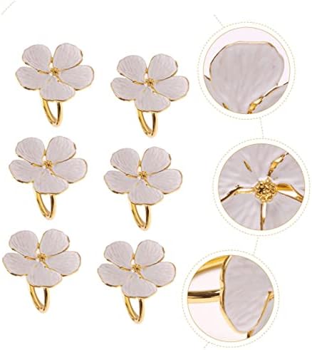 Besportble 6pcs Flor Anel de guardana