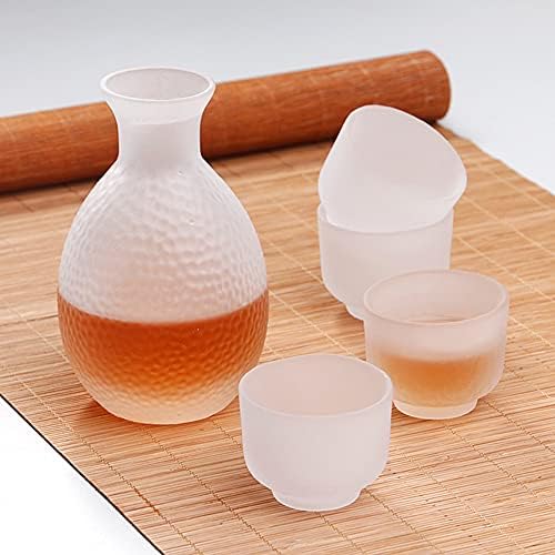 Os conjuntos de saquê japoneses incluem 1 panela de saquê + 4 xícaras de saquê + 1 tigela Tokkuri Bottle Occhoko Cups
