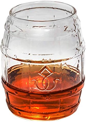 Glass de uísque de barril - Rocks Glass for Rum, Tequila, Scotch, óculos - Presentes de uísque - Cocktail de 10 onças, Lowball,