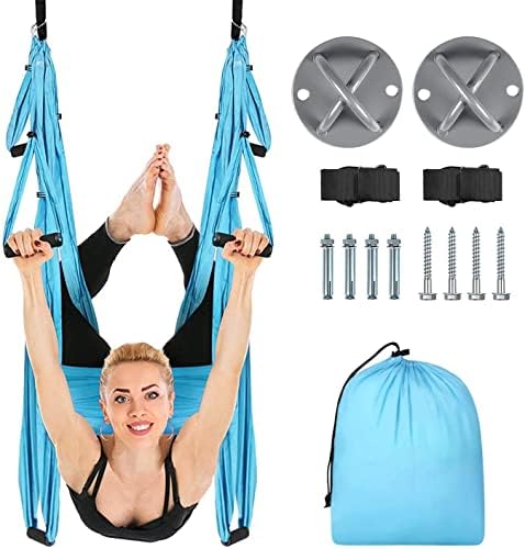 Hitik Aerial Yoga Swing Set Anti Gravity Yoga Hammock para terapia de inversão externa e interna