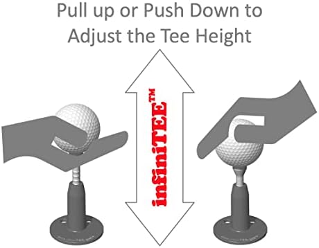 Camiseta de golfe ajustável em altura infinita para tapetes de driving range. Conjunto de 3 camisetas de golfe ajustáveis ​​em altura,