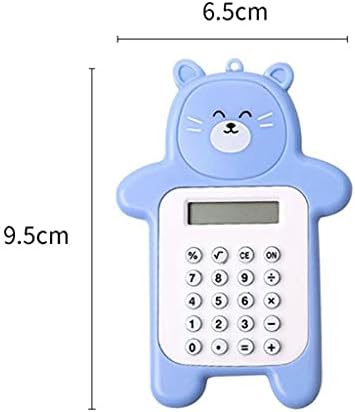 Cujux calculadora portátil Tamanho do bolso de 8 dígitos Exibir desenho animado Mini Button Fin Button Cute Supplies