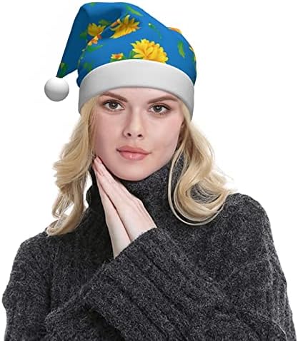 Chapéu de Natal da flor de crisântemo, pelúcia de chapéu de Papai Noel de Natal para homens, ROVA HATCHRISTMAS DE ANO NOVO Ano