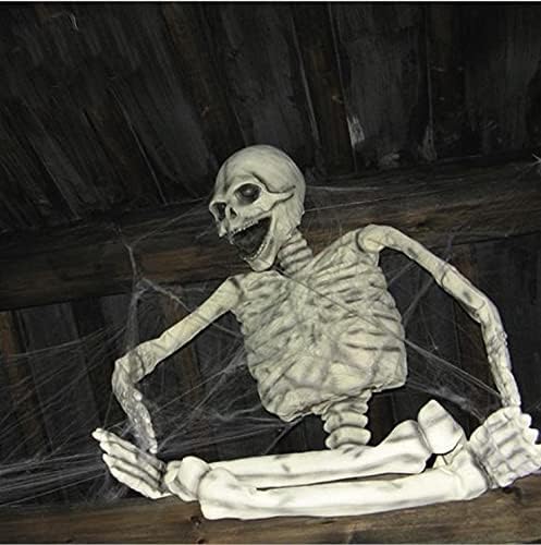 Dia de Joy's Day's Halloween Esqueleto de 24 ”de Corpo de Corpo Full CORPO com articulações móveis, para decorações de festas de Halloween