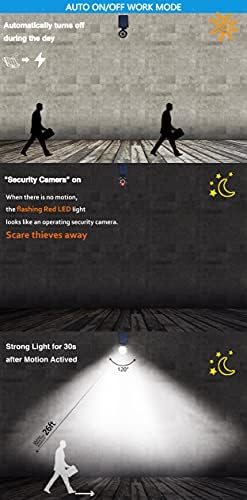 MAKSONE 2022 Sensor de movimento Luzes de segurança solar Luzes de segurança ao ar livre 2-em-1 Spotlights Luzes de parede Câmera