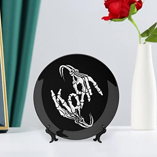 Ósseo esqueleto handcustom foto osso porcelana placa decorativa personalidade Cerâmica Crafts para homens Presentes