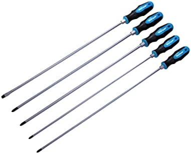 Ferramentas de ponto azul 12070 5 peças Conjunto de chave de fenda de 450 mm de comprimento, prata