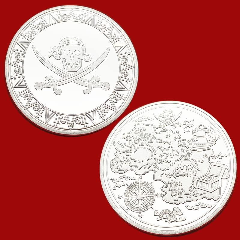 Mapas de tesouro pirata Coin Silver banhado comemorativo Coleção