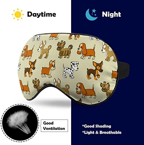 Filhotes Dalmácia máscaras macias com cinta ajustável Lightweight confortável para a venda para dormir