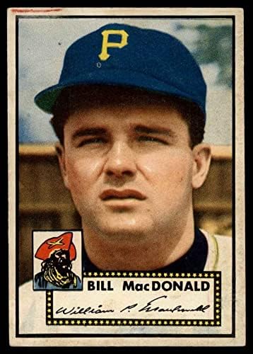 1952 Topps 138 CRM Bill MacDonald Pittsburgh Pirates VG/Ex Pirates