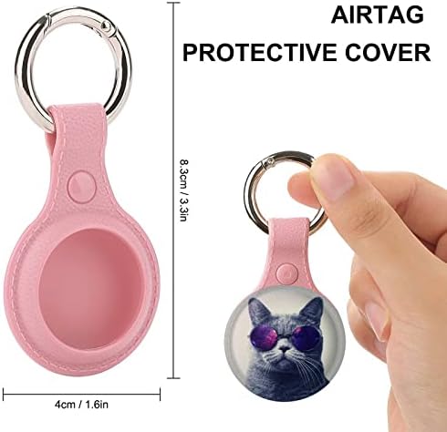 Cool Cat TPU Case para airtag com o chaveiro de proteção contra tags de tags de tag de tag de tag rastreador de tag