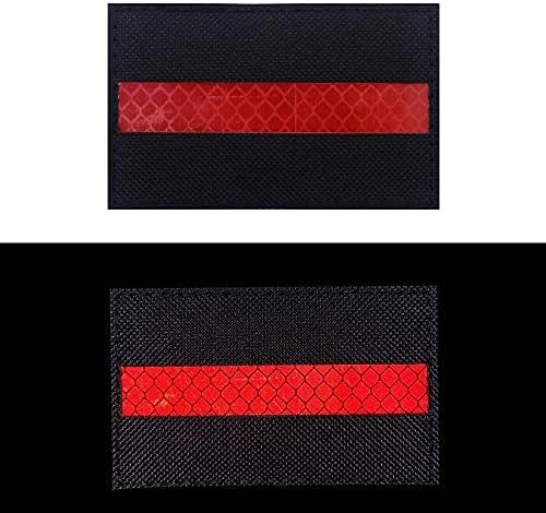 IR Patch de segurança infravermelho Polícia de bombeiro Polícia azul azul Red Aplique Reflexivo Tactical Applique
