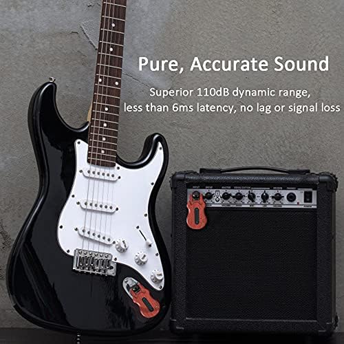 Summina Wireless Guitar System Audio Receptor de guitarra digital Bateria recarregável Transmissão de 100 pés de 100 pés
